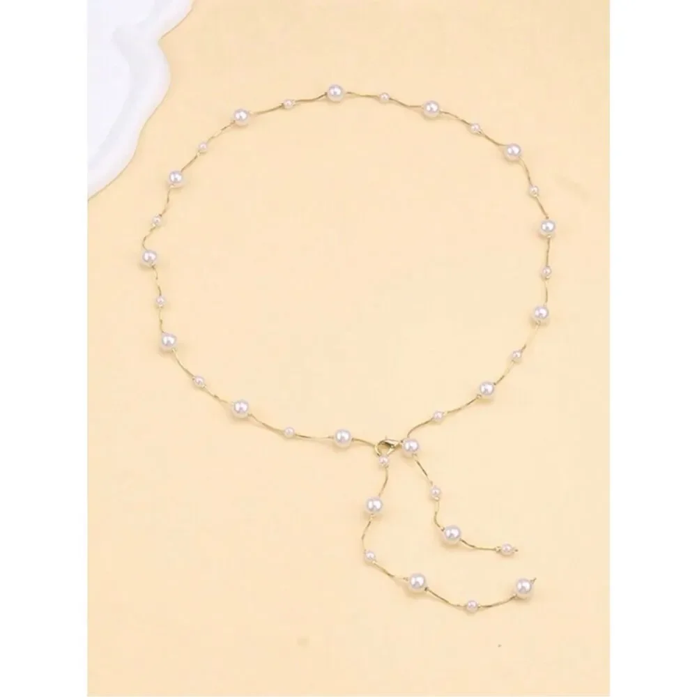 Gold Pearl belt chain A1934